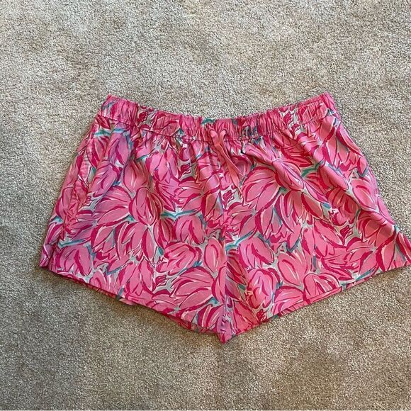 Lauren James Pink Tulip Drawstring Shorts Size Large - Picture 1 of 3